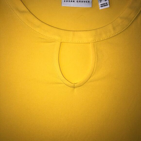 𝅺nwot Womens XSmall Petite Susan Graver SS Keyhole Blouse - Picture 2 of 8